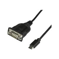 StarTech.com USB-C auf Seriell Adapter mit COM Retention - USB C zu RS232 Kabel - USB C zu DB9 Kabel - Windows / MacOS / Linux kompatibel - Kabel USB / seriell - DB-9 (M)