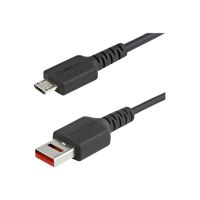 StarTech.com 3ft (1m) Secure Charging Cable, USB-A to Micro USB Data Blocker Charge-Only Cable, Power-Only Charger Cable for Phone/Tablet, Data Blocking USB Protector Adapter Cable, TPE - 5V at 2.4A (12W max)