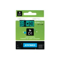 Dymo D1 - Selbstklebend - Schwarz auf Grün - Rolle (1,2 cm x 7 m)