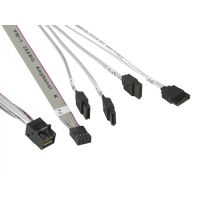 Supermicro Internes SAS-Kabel - mit Sidebands - Überkreuzung - 4x Mini SAS HD (SFF-8643)