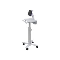 Ergotron Tablet Cart, SV10 - Wagen - für Tablet / Tastatur - medizinisch - Metall - weiß, Aluminium - Bildschirmgröße: bis zu 30,5 cm (bis zu 12 Zoll)