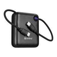 SANDBERG Connect - Powerbank - 10000 mAh - 38.5 Wh - 20 Watt - 3 A - PD 2.0, Power Delivery 3.1, QC 2.0, QC 3.0 - 3 Ausgabeanschlussstellen (24 pin USB-C)