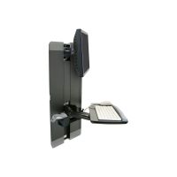 Ergotron Befestigungskit (Wandmontage, Tastaturarm, Handgelenkkissen, Maushalterung, vertikale Verstellschiene) - für LCD-Display / PC-Ausrüstung - Patientenzimmer - Stahl - Schwarz - Bildschirmgröße: 61 cm (24")