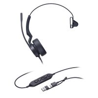 Yealink UH44 Mono Teams USB-C/A Headset, Kabelgebunden, 20 - 20000 Hz, Büro/Callcenter, 127 g, Kopfhörer, Schwarz