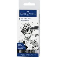 FABER-CASTELL 167124, Schwarz, Schwarz, Tinte auf Pigmentbasis, Papier, 6 Stück(e)