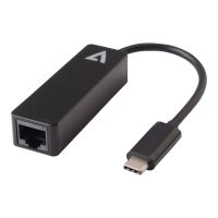 V7 Netzwerkadapter - USB-C - 1GbE - Schwarz