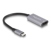 Delock Ultra High Speed - Videoadapter - 24 pin USB-C männlich zu HDMI weiblich - 15 cm - Grau/Schwarz - unterstützt 8K 60 Hz (7680 x 4320)