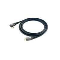 Equip USB 2.0 C auf C 90° abgewinkeltes Kabel, Stecker/Stecker, 1,0 m, 100 W mit Emark-Chip, 1 m, USB C, USB C, USB 2.0, 0,48 Gbit/s, Schwarz