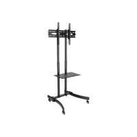 Eaton Tripp Lite Series Rolling TV/Monitor Cart - for 37" to 70" TVs and Monitors - Classic Edition - Wagen - für Flatpanel / Notebook / AV-Equipment - Aluminium, Stahl - Schwarz, Silber - Bildschirmgröße: 94-177.8 cm (37"-70")