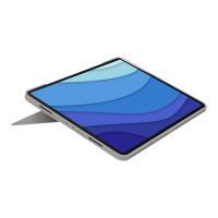 Logitech Combo Touch - Tastatur und Foliohülle - mit Trackpad - hintergrundbeleuchtet - Apple Smart connector - QWERTY - US International - Sand - für Apple 12.9-inch iPad Pro (5. Generation)