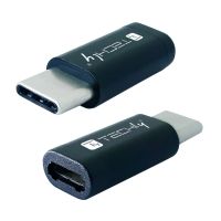 Techly IADAP USBC-MBKT, USB C, Mikro-USB, Schwarz