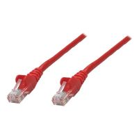 Intellinet Network Patch Cable, Cat6, 2m, Red, CCA, U/UTP, PVC, RJ45, Gold Plated Contacts, Snagless, Booted, Lifetime Warranty, Polybag - Patch-Kabel - RJ-45 (M)