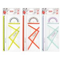 Herlitz 11368222, Winkelmesser, Lineal, Dreieck, 4 Stück(e), Mehrfarbig, 30 cm, 10 cm, Sichtverpackung