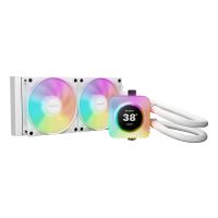 Be Quiet! Light Loop IO LCD 240 mm Weiß, All-in-One-Flüssigkeitskühler, 12 cm, 105,1 m³/h, Weiß