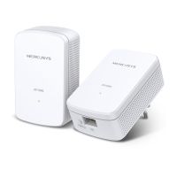Mercusys AV1000 Gigabit Powerline Starter Kit, 1000 Mbit/s, IEEE 802.3, IEEE 802.3ab, IEEE 802.3u, Gigabit Ethernet, 10,100,1000 Mbit/s, Wi-Fi 4 (802.11n), 802.11b, 802.11g, Wi-Fi 4 (802.11n)