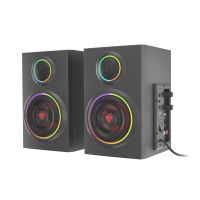 natec GENESIS Helium 300 BT, 2.0 Kanäle, 24 W, PC/Laptop, Schwarz, Holz, Drehregler