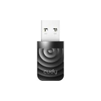 CUDY WU1300S, Kabellos, USB, WLAN, Wi-Fi 5 (802.11ac), 867 Mbit/s, Schwarz
