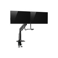 V7 Befestigungskit (Gelenkarm, 2 VESA-Platten, Klammerbasis) - für 2 LCD-Displays - hochbelastbar, Gasfeder - Kunststoff, Aluminium, Stahl - Bildschirmgröße: up to 68.6 cm for 2 displays / up to 88.9 cm for one display (up to 27" for 2 displays / up to 35