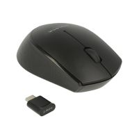 Delock mini - Maus - rechts- und linkshändig - optisch - 3 Tasten - kabellos - 2.4 GHz - kabelloser Empfänger (USB)