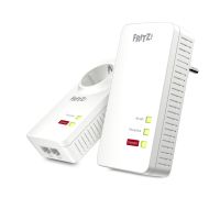FRITZ! Powerline 1260E WLAN Set, 1200 Mbit/s, IEEE 802.11a, IEEE 802.11b, IEEE 802.11g, IEEE 802.11h, IEEE 802.11i, Typ F, Gigabit Ethernet, 10,100,1000 Mbit/s, 10BASE-T, 100BASE-T, 1000BASE-T