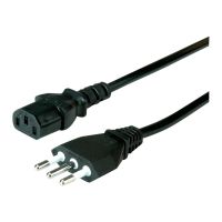 VALUE Stromkabel - CEI 23-50 (M) zu power IEC 60320 C13 gerade