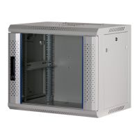 Rockstable 9 HE 19" Wandschrank mit Glastür in Weiß, Wandmontiertes Regal, 9U, 60 kg, Sperrschloss, Weiß