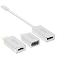 InLine USB Display Konverter Set 6-in-1 - 4K/60Hz silber