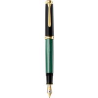 Pelikan M800, Schwarz, Gold, Grün, Integriertes Befüllsystem, Gold, Kursiv nib, Gold/Rhodium, Medium