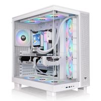 Thermaltake View 380 XL TG ARGB, Midi Tower, PC, Weiß, ATX, micro ATX, Mini-ITX, SPCC, Gehärtetes Glas, Gaming