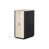 DIGITUS SOUNDproof DN-19 42U-SO-M - Schrank Netzwerkschrank - Schwarz, Ahorn, RAL 9005 - 42HE - 48.3 cm (19")