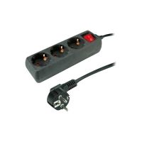 ROLINE Steckdosenleiste - Wechselstrom 250 V - 3600 Watt - Eingabe, Eingang CEE 7/4 - Ausgangsanschlüsse: 3 (3 x CEE 7/4)
