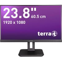 TERRA LCD/LED 2448W PV V3.1 schwarz HDMI/DP/USB-C/ GREENLINE PLUS, 60,5 cm (23.8"), 1920 x 1080 Pixel, Full HD, LED, 5 ms, Schwarz