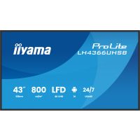 Iiyama LH4366UHSB-B1AG, Digital Signage Flachbildschirm, 109,2 cm (43"), LCD, 3840 x 2160 Pixel, WLAN, 24/7