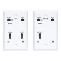 Eaton Tripp Lite Series HDMI over Cat6 Extender Kit, Wallplate Transmitter and Receiver, 4K 60Hz, 4:4:4, IR, PoC, HDR, HDCP 2.2, 230 ft., TAA