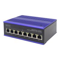 DIGITUS 8 Port Fast Ethernet Netzwerk PoE Switch,Industrial, Unmanaged