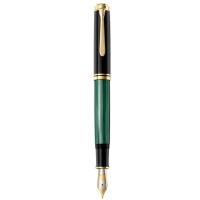 Pelikan Souverän® 1000, Schwarz, Gold, Grün, Integriertes Befüllsystem, Gold/Rhodium, Fettdruck, Beidhändig, Deutschland