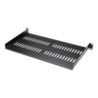 StarTech.com Belüfteter Server Rack Fachboden 1 HE - 25 cm Tief - Stahl - Rack - Regal - Schwarz - 1U - 25.4 cm (10")