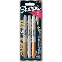 Dymo Sharpie 1986006, 3 Stück(e), Bronze, Gold, Silber, Feine Spitze, Bronze, Gold, Grau, Silber, Rund, 0,9 mm
