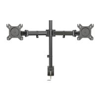 Rockstable RS-MM001 Einstieg Halterung für 2 Monitore, Klemme /Bolzen, 16 kg, 33 cm (13 Zoll), 68,6 cm (27 Zoll), 100 x 100 mm, Schwarz
