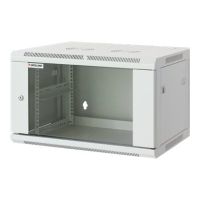 Intellinet Network Cabinet, Wall Mount (Standard), 12U, Usable Depth 350mm/Width 540mm, Grey, Assembled, Max 60kg, Metal & Glass Door, Back Panel, Removeable Sides,Suitable also for use on desk or floor, 19",Parts for wall install (eg screws/rawl plugs)