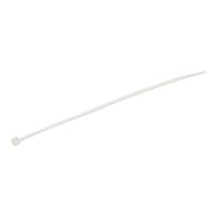 StarTech.com 15cm(6") Cable Ties, 3mm(1/8") wide, 39mm(1-3/8") Bundle Diameter, 18kg(40lb) Tensile Strength, Nylon Self Locking Zip Ties with Curved Tip, 94V-2/UL Listed, 100 Pack, White - Nylon 66 Plastic - TAA (CBMZT6N)