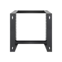 Intellinet Schrank offener Rahmen - Schwenkrahmen mit Frontscharnier - 2 Pfosten - geeignet für Wandmontage - Schwarz, RAL 9004 - 9U - 48.3 cm (19")