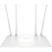 CUDY WR1200, Wi-Fi 5 (802.11ac), Dual-Band (2,4 GHz/5 GHz), Eingebauter Ethernet-Anschluss, Weiß, Tabletop-Router