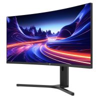 V7 L340WQ-HAS 34? Curved Monitor – WQHD – 3440 × 1440 – Höhenverstellbar, 86,4 cm (34"), 3440 x 1440 Pixel, UltraWide Quad HD, LED, 6 ms, Schwarz