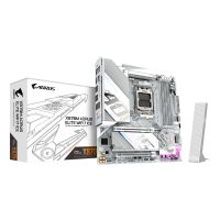 Gigabyte X870M AORUS ELITE WIFI7 ICE Mainboard – Unterstützt AMD Ryzen 9000 CPUs, digitales 14+2+2-Phasen-VRM, bis zu 8200 Hz DDR5 (O.C), 1× PCIe 5.0 + 1× PCIe 4.0, Wi-Fi 7, 2.5-GbE-LAN, USB 4, AMD, Sockel AM5, AMD Ryzen 7000 Series, AMD Ryzen 8000 Series