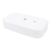 Manhattan UV Phone Sanitizer (Clearance Pricing), Integrated UV LEDs to eliminate germs, viruses and bacteria, Quick 1-minute or 5-minute cleaning cycle, Auto-off UV light when opened, White, Three Year Warranty, Retail Box