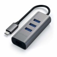 Satechi ST-TC2N1USB31AM, USB 3.2 Gen 1 (3.1 Gen 1) Type-C, IEEE 802.3, IEEE 802.3ab, IEEE 802.3u, Grau, USB 3.2 Gen 1 (3.1 Gen 1) Type-C, USB, 95,2 mm