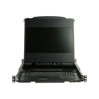 StarTech.com Rack KVM Konsole HD 1080p - US Tastatur(QWERTY), Ein Port DVI/VGA KVM mit 17" LCD Monitor - 1HE LCD KVM Konsolenschublade mit Kabeln - USB Unterstützung - 44.230 MTBF (RKCOND17HD)