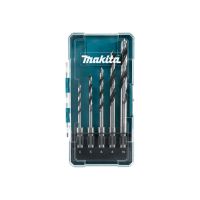 Makita Bohrersatz - für Holz - 5 Stücke - 5 mm, 6 mm, 8 mm, 10 mm, 4 mm