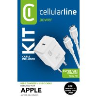 Cellularline 8018080468087, Drinnen, AC, 1 m, Weiß